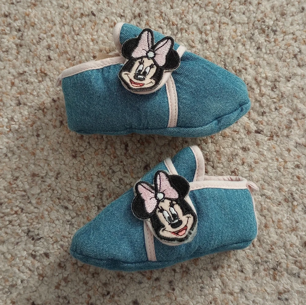 Vintage Disney Minnie Mouse Slippers / Baby Shoes
